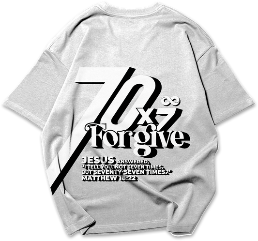 70x7 : Matthew 18:22 | Oversized T-shirt|White